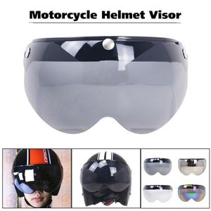 Motorhelmen Universele Winddichte 3-Snap Moto Helm Zonnebril Visor Front Flip Up Wind Shield Lens