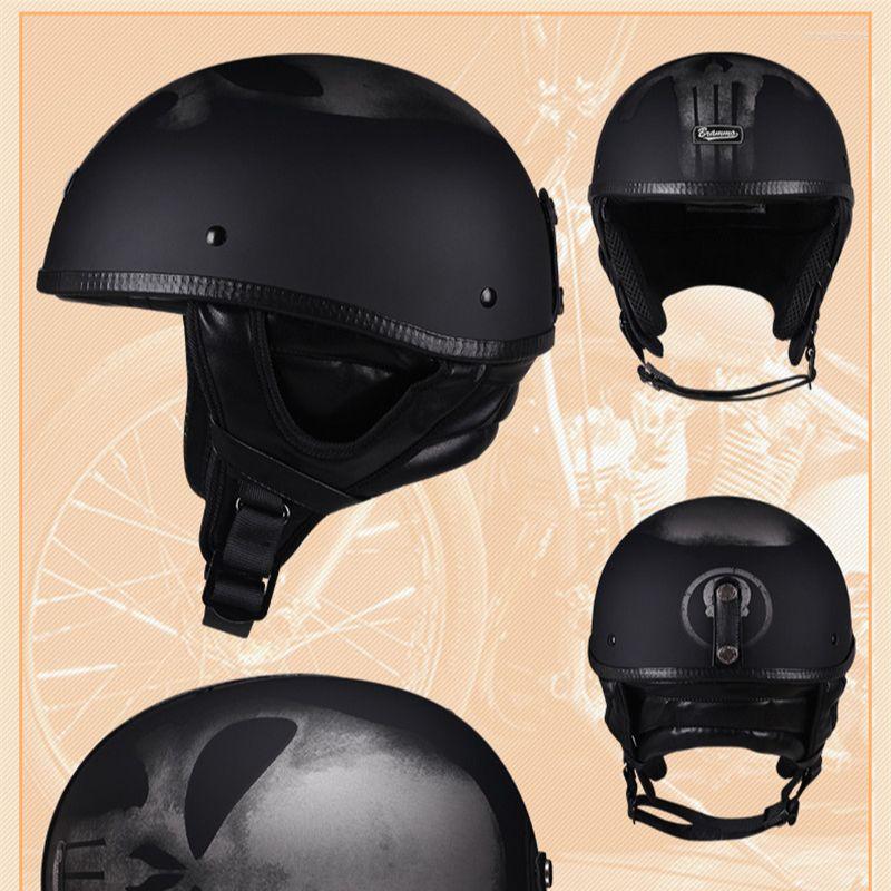 Мотоциклетные шлемы винтаж 1/2 шлем наполовину велосипед Retro Motocicletas Свободный грузовой точка одобрено