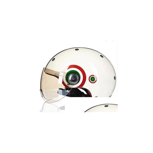 Casques de moto Vintage Capacete motos casque de moto été demi Casco livraison directe accessoires mobiles Dh5El