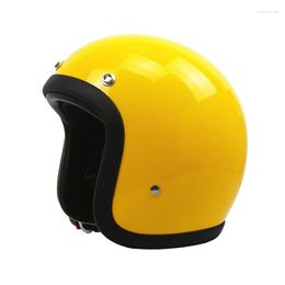 Helmets de motocicleta Fibra de vidrio Vintage Casco abierto Casque Café Racer Cchopper Style Safety Riding Moto de Capacete Dot