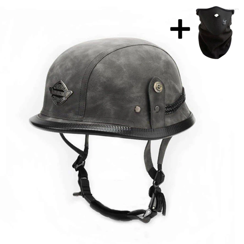 Hełmy motocyklowe Vintage ręcznie robiony hełm na wpół twarz japoński w stylu Chopper Casque Lightweight Moto Capacete Street Riding