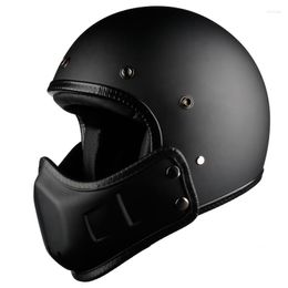 Casques de moto Casque Vintage Motocross Off Road 3/4 Open Face Full Modulaire Jet pour Cafe Racer Scooter Crusier Chopper