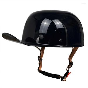 Motorhelmen Vintage Open Face Half hoed helm voor mannen Women Chopper Electric Motorcycles Dot Gifts Retro Hats Baseball Cap