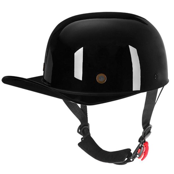 Cascos de motocicleta Vintage Open Face Casco Retro Gorra de béisbol Medio Hombres Mujeres para Scooter Ciclomotor Street Cruiser Jet Casco