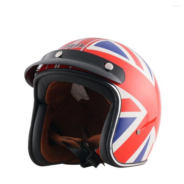 Cascos de moto Vintage Casco de cara abierta Hombres Mujeres Classic Scooter eléctrico Moto Riding Jet Casco Cafe Racer Capacetes Para Moto