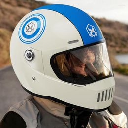 Casques de moto Vintage Thermique avec processus anti-buée Double miroir extérieur pour le patinage et le vélo de route