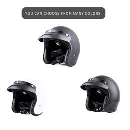 Celmets de motocicleta Vintage Unisex-Adult Open Helmet Cruiser Motorcycles Equipo de jinete Four Seasons con visera extraíble