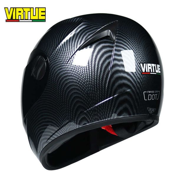 Casques de moto VIRTUE hommes et femmes moto électrique casque casque complet quatre saisons été tête de chevalier 0105217u