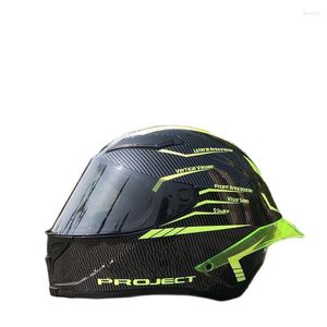 Cascos de moto Temporada de invierno Casco integral Fibra de carbono Montar Motocross Racing ECE Approved Motobike