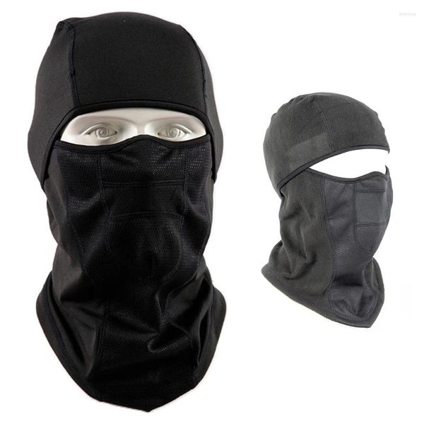 Casques de moto hiver chaud masque d'équitation cagoule chapeau couverture complète respirant casquette de cyclisme écharpe polaire casque unisexe