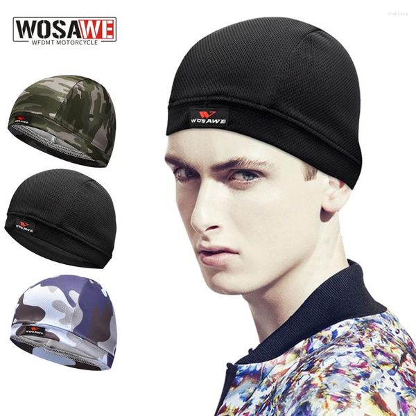 Celmets de motocicleta Wosawe Summer Ciclismo de ciclismo rápido Cape Anti-Sweat Sports Hatching Casco Caps Accesorios de bicicleta Interior de bicicletas