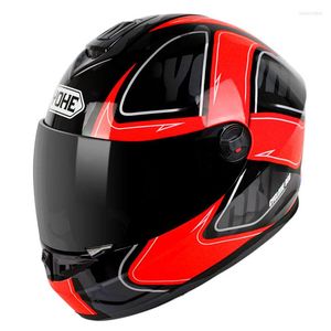 Casques de moto YOHE Casque intégral Véhicule électrique YH966 Moto Capacité d'équitation Moto