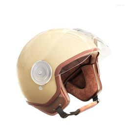 Casques de moto YY Four Seasons Universal Sun-Proof et respirant Vintage Battery Car Casque gris coupe-vent