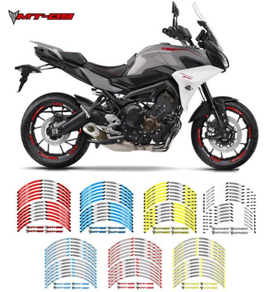 Pegatinas de protección solar a rayas para buje de motocicleta, para reducir el desgaste de las pegatinas de protección de la superficie de pintura de la rueda para Yamaha MT09 MT09 TRA7618859