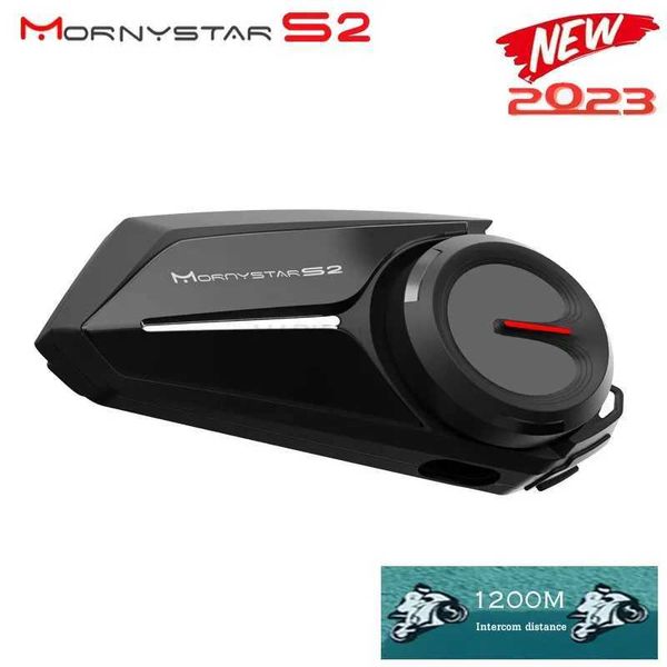 Interphone moto 2023 nouveau Mornystar S2 casque casque interphone moto étanche Bluetooth 5.1 DSP réduction du bruit 2 Rider Communication MP3L231153