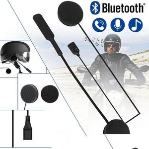 Interphone moto Bluetooth 5.0 casque casque casque 3D stéréo anti-interférence pour les mains d'équitation livraison directe Automobiles Moto Dhee5