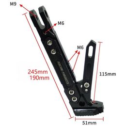 Soporte de pata de cabra para motocicleta, soporte lateral de pie de Metal ajustable para bicicleta, accesorios de estacionamiento para motocicleta