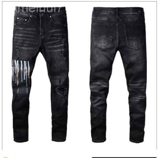 Motorcycle KSUBI Jeans pour hommes Designer Jeans High Elastics Ripped Ripped Slip Fit Biker Biker Denim for Men S mode Black Pantal Irfc