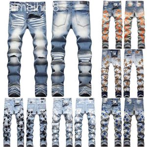 Motorcycle Ksubi Jeans Designers pour hommes Miris Jeans en détresse Ripped Biker Slim Straight Denim For Men S Print Womens Army Fashion Mens Skinny Pantal