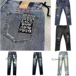 Motorfiets ksubi jeans paarse merk modetrend kusbi ontwerper ksubi heren skinny jeans luxe denim pant benkeurde noodlijdende fabrikant zwarte Jean Slim Fit Jeanss