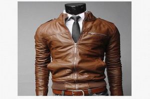 Motorcycle Leather Men039s Designer Jackets Caídas delgadas masculinas con cremallera de ropa exterior Jackets Fashion Fashion Black Jacket13338003