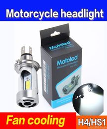 Phare LED pour motos, ampoule H4, faisceau HiLo, pour Yamaha, Honda, feux avant H17 HS1, blanc, jaune, 3476920