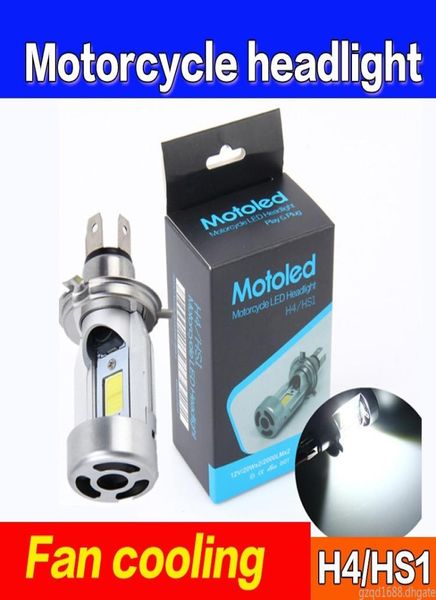 Phare LED pour motos, ampoule H4, faisceau HiLo, pour Yamaha, Honda, feux avant H17 HS1, blanc, jaune, 8181348