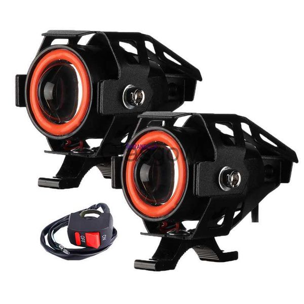 Éclairage de moto Angel Eye Phares de moto LED Spots 12v Mini U7 Scooter Moto Spotlight Brouillard Conduite Lampe High Low Beam Strobe x0728