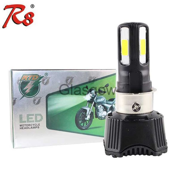 Éclairage de moto facile à installer universel moto M02H phare LED ampoule 4cob AC DC 42w 4400LM H4 HS1 H6 HiLo faisceau 360 degrés haute puissance x0728