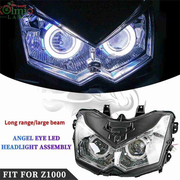 Iluminación de motocicletas adecuada para 2010 - 2013 Kawasaki Z1000 ZR1000 Motorcylight Fehlight Demon Angel Eye Projector Postor Luz Z 1000 2012L231225