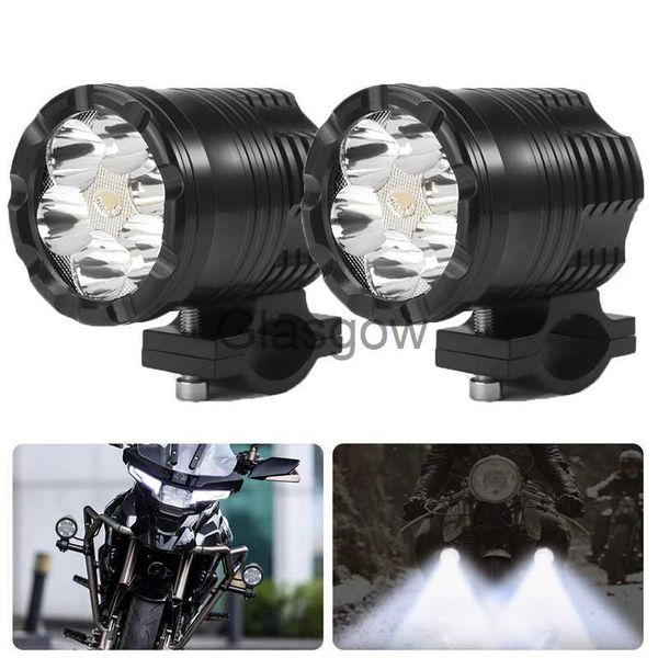 Iluminación LED para motocicleta, faro delantero para motocicleta, foco Universal para Moto, faro LED adicional para motocicleta, lámparas auxiliares para coche de 12V y 24V x0728