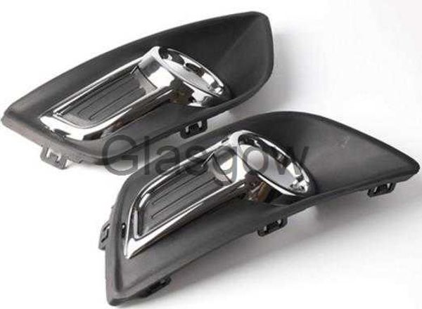 Iluminación para motocicleta, cubierta de luz antiniebla del parachoques delantero cromado izquierdo y derecho, cubierta de luz antiniebla compatible con Citroen C4 2008 2009 2010 2011 x0728