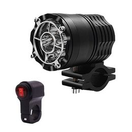 Éclairage de moto Moto haute luminosité LED interrupteur de phare projecteur 45W 6500K blanc conduite feux de travail moto scooters F D Othaf