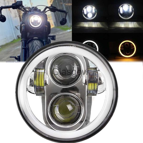 Iluminación de motocicleta Motocicleta 575 pulgadas Halo Angel Eyes LED Faro para Dyna Sportster 1200 883 XL Street 500 750 534 