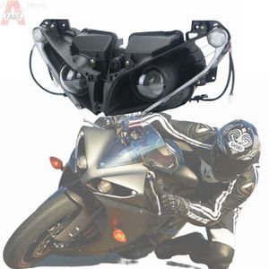 Éclairage de moto Assemblage du phare avant avant pour la lampe frontale pour yamaha yzf r1 2012 2013 2014 accessoires de moto yzf-r1