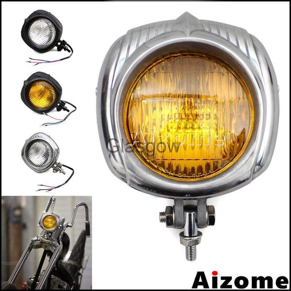 Iluminación de la motocicleta Motocicleta Sealed Beam Electroline Vintage Headlight para Harley Dyna Sportster Custom Headlamp Bobber Chopper Retro Headlight x0728