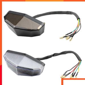 Éclairage de moto Nouveau feu de queseur LED CAFE RACER STOP STOP MOTOBIKE Brake arrière Lampe arrière du signal de virage Indicateur de chute de baisse A otauh