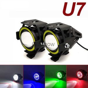 Motorfiets Verlichting U7 LED Licht Motorfiets Angel Eyes Koplamp Spots Extra Heldere Mistlamp Voor Suzuki GSF600 Bandit BURGMAN 400 GS1000 x0728