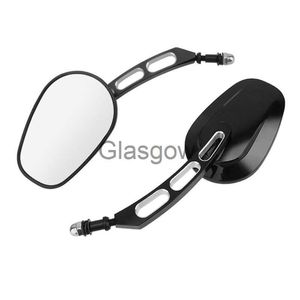 Espejos de motocicleta espejo retrovisor de 8mm espejos laterales negros para Harley Touring Road King 883 1200 48 x0901