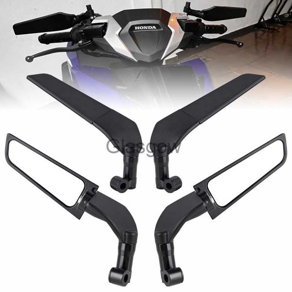 Espejos de motocicleta Espejos retrovisores universales para motocicletas Espejos laterales giratorios ajustables con alas de viento para Ducati DiavelMultistrada Yamaha Honda x0901