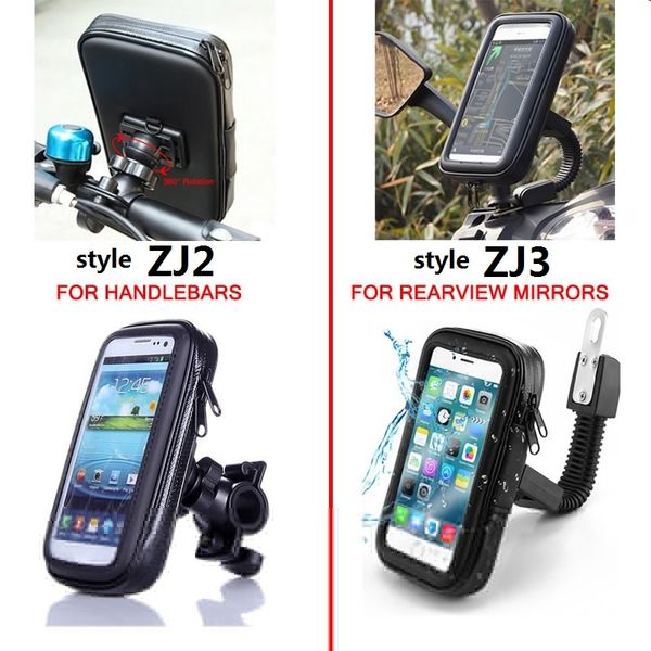 Motorcycle Mobile Phone Hateder Support Moto Bicycle Stand pour le smartphone Bike Imperproof Sac portable Téléphone GPS Holder