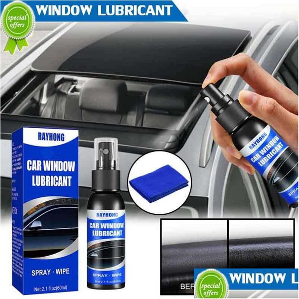 Motocicleta Nueva tira de puerta de goma Mantenimiento de ablandamiento de automóviles 60 ml Lubricante para ventanas Elimina el ruido El techo corredizo es conveniente para antioxidante Dhhh6