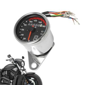 Modomètre de moto Modomètre de vitesse mécanique de moto Uni-Versal With Indicateur LED PORTE