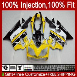 Carénages OEM de moto pour HONDA CBR 600 F4 FS CC 600F4 CBR600F4 1999 2000 Jaune noir Carrosserie 54No.116 CBR600FS 600CC 1999-2000 CBR600 F4 99 00 Corps moulé par injection