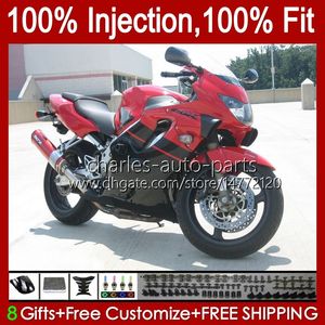 Carénages OEM de moto pour HONDA CBR 600 F4 FS CC 600F4 Rouge noir CBR600F4 1999 2000 Carrosserie 54No.107 CBR600FS 600CC 1999-2000 CBR600 F4 99 00 Corps moulé par injection