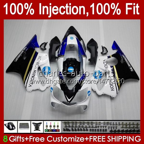 Carenados azules OEM KONICA para motocicleta para HONDA CBR 600 F4 FS CC 600F4 CBR600F4 1999 2000 Carrocería 54No.85 CBR600FS 600CC 1999-2000 CBR600 F4 99 00 Cuerpo de molde de inyección