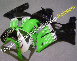Pièce de moto pour Kit de carénage Kawasaki 2003 2004 ZX6R ZX 6R 636 ZX-6R 03 04 coque de moto vert blanc noir (moulage par injection)