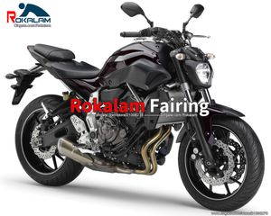 Pièces de moto pour Yamaha MT07 2012 2013 2017 MT-07 12 13 17 Kit de carénage ABS tout noir (moulage par injection)