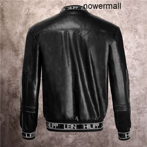 Motorcycle Plein Philipps pp Men's PP Skull fur Simulation Leather mansJacket Thick Baseball P6969 Collar Jacket TQN2