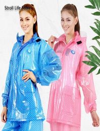 Traje impermeable para motocicleta impermeable para mujer, impermeable, transparente, batería de coche eléctrica, traje de plástico rosa, Capa De Chuva, regalo 18727561